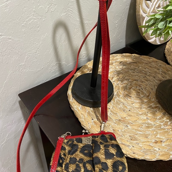 Brighton~4x5 Animal print purse with red strap. Matches my jacket that’s posted - Picture 6 of 12